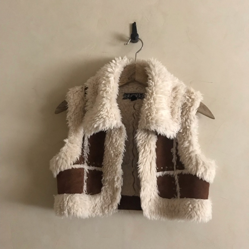 Brown Faux Suede Vest